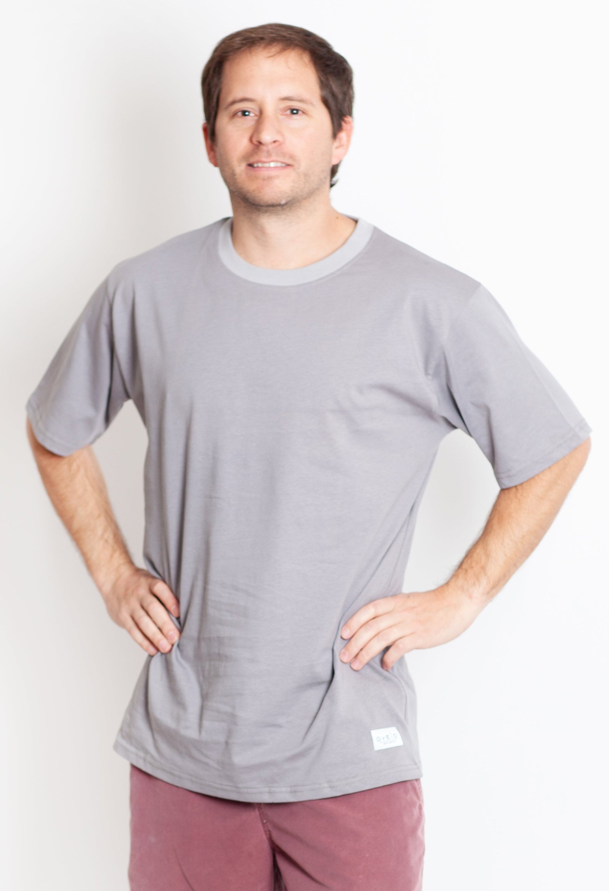 Polera Manga Corta Plain Grey