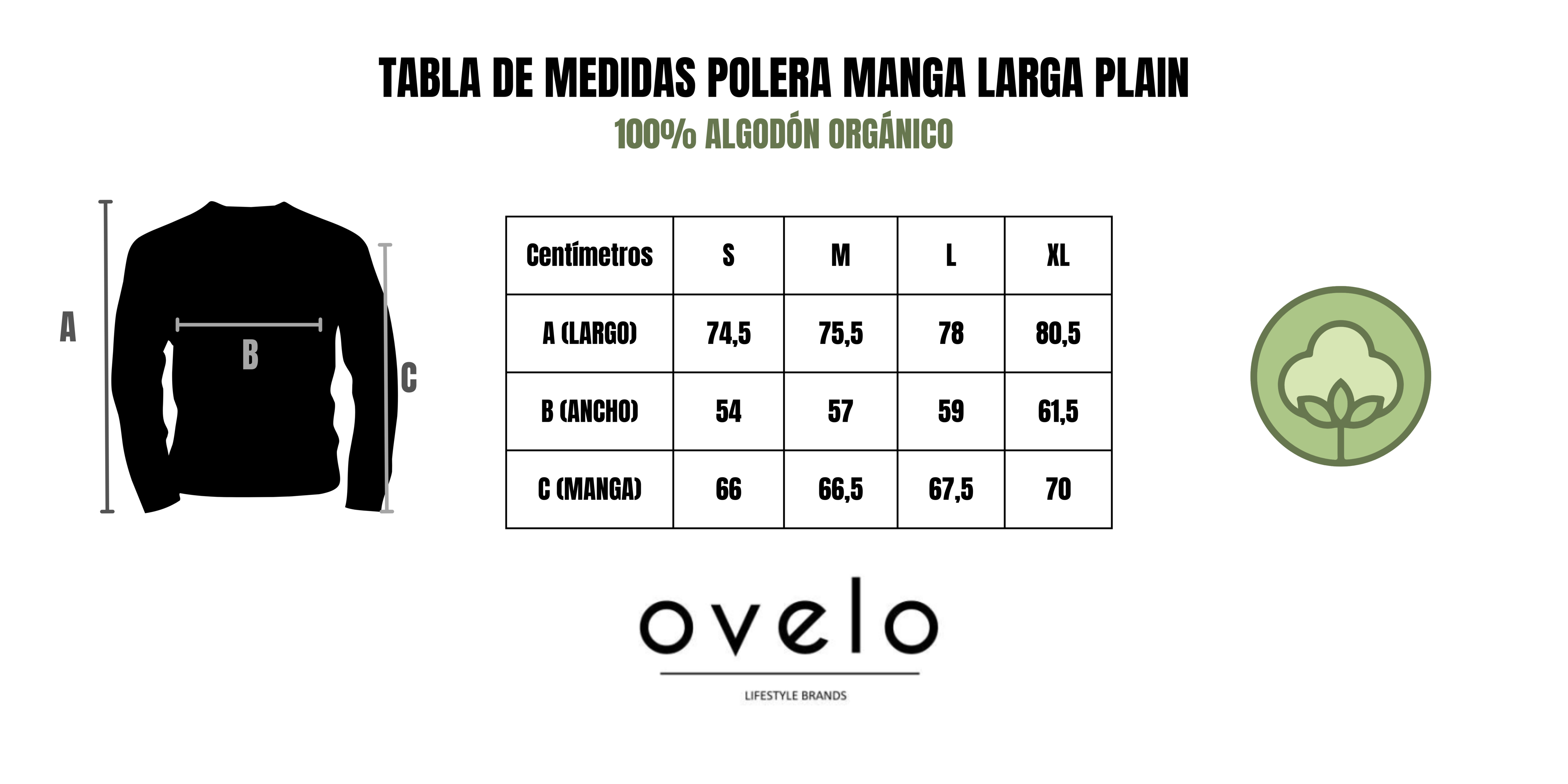 Polera Manga Larga Plain Black